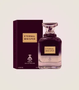 Eternal Whisper eau de parfum beside its plum gift carton