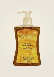 Arabian oud moisturising hand soap in an amber pump bottle